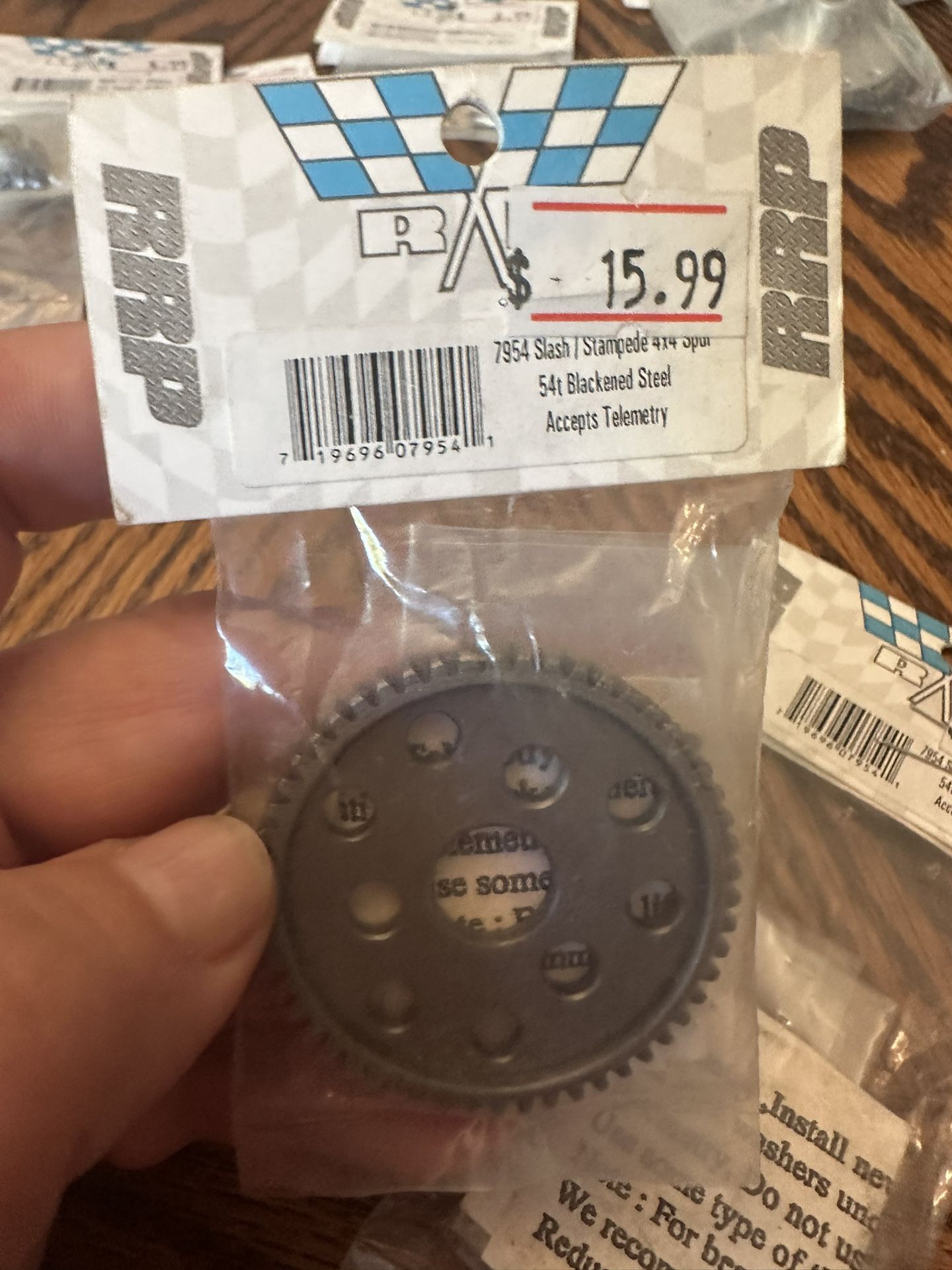 7954 Slash/stampede 4x4 Spur 54t Blackened Steel Accepts Telemetry