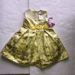New Yellow Girl Dress Size 2t 