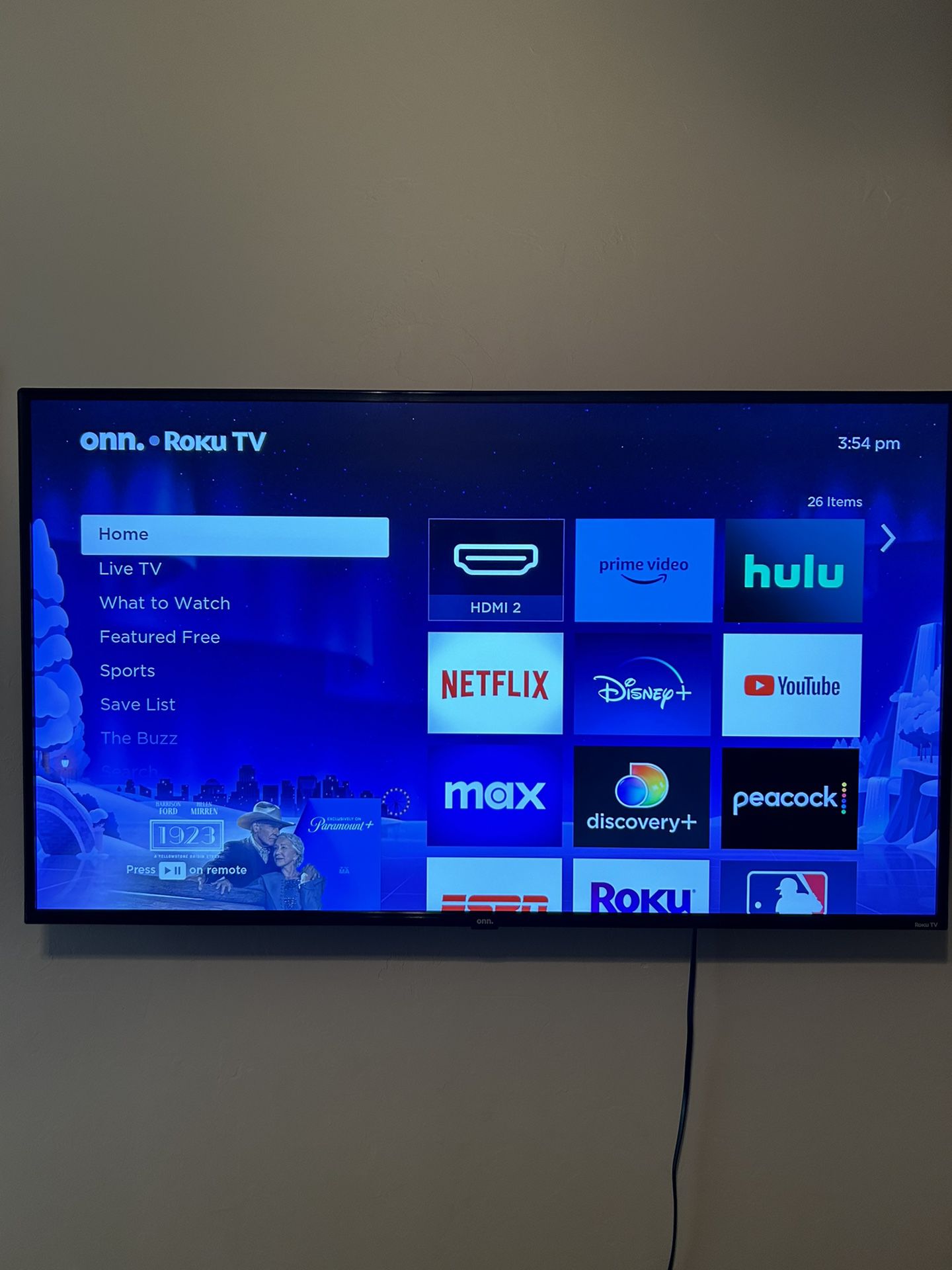 50 Inch Roku TV - Wall Mount Included