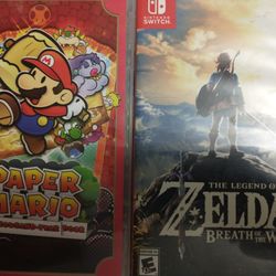 Zelda BoTW and Paper Mario TYD