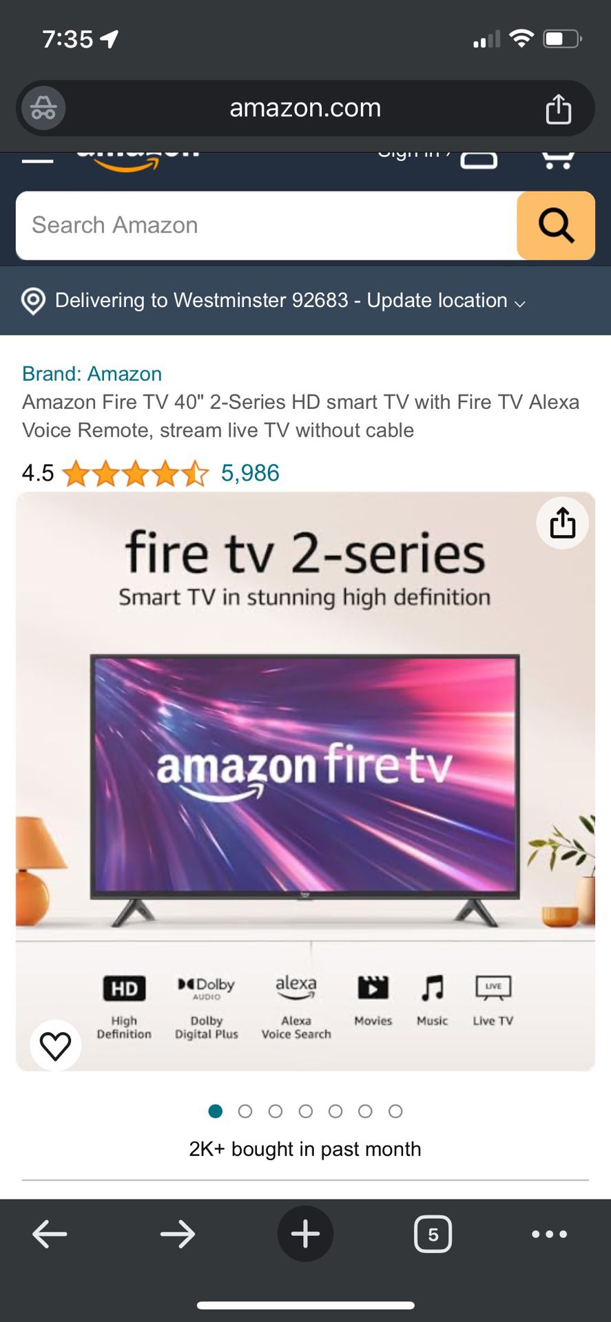 Fire TV 40" Amazon - Brand New!