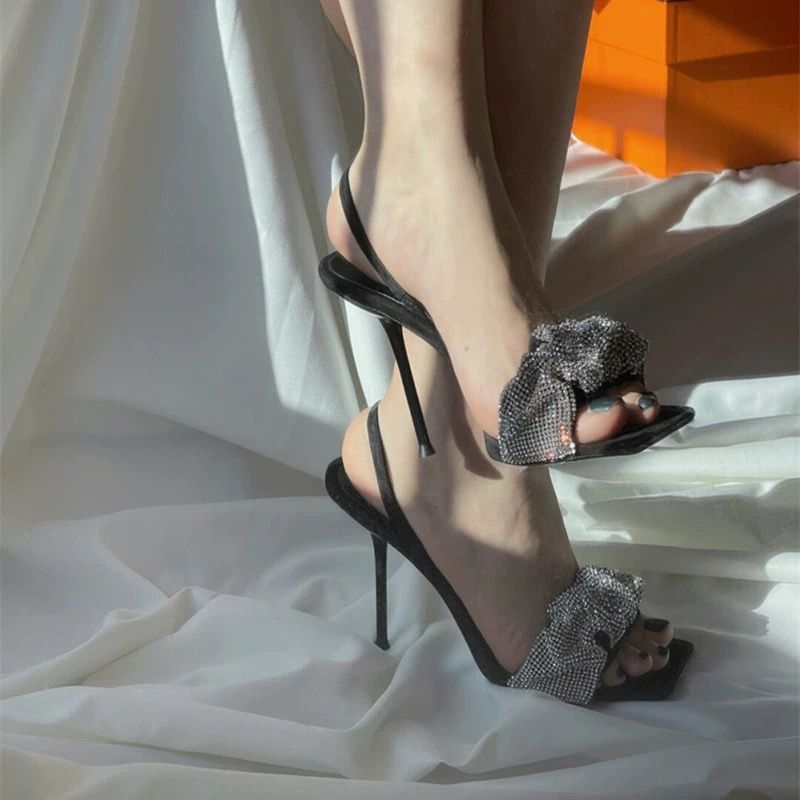 Black stiletto heels