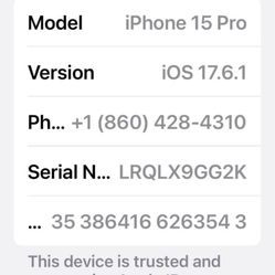 Apple iPhone 15 Pro 1 Tb Verizon Great Condition