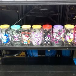 16oz Glass Cups Hello Kitty 