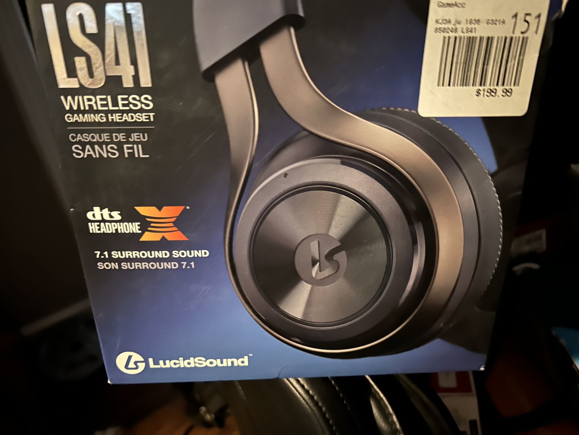 Wireless Gaming Headset Lucid Sound 71. Surround Sound
