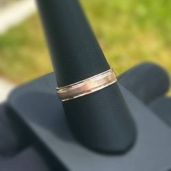 Vintage Jewelry 14k solid rose red gold wedding band ring size 10.50