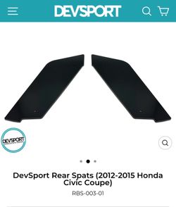 DevSport Rear Spat Splitters – 2012–2015 Honda Civic Coupe/Si