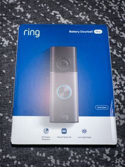 Ring Battery Doorbell 4k Pro (Newest Model) Deep Silver NEW $250 Retail