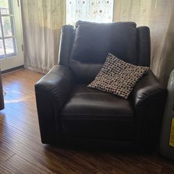 Genuine Leather Power Recliner Livingroom Set