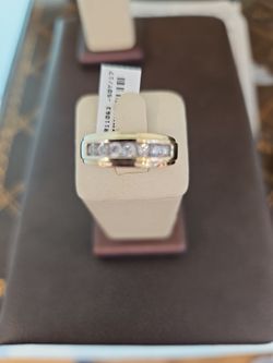 10 K Y GOLD Solid Natural Diamonds Men's Band 0.50 Ct