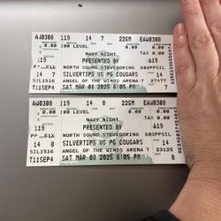 Everett Silvertips - TOMORROWS GAME 3/8 - 2 Tickets 