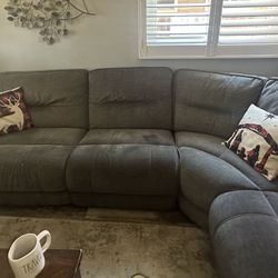 4 Piece Recliner sectional- Gray Color