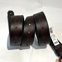 Levi's® Big & Tall Handcrafted Leather Brown Roller Buckle Belt Men’s Sz 2X