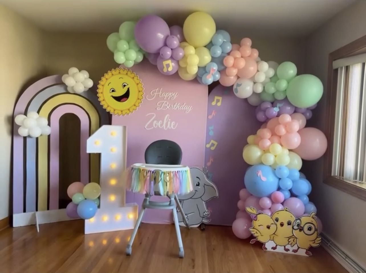 Pastel rainbow Backdrop