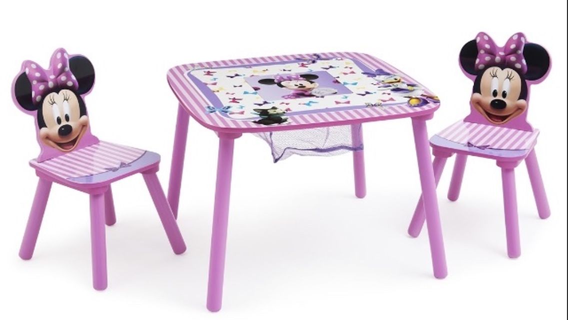 Disney Minnie Mouse Table And Chairs Set 3-6 Years