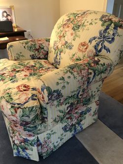 Floral Swivel Chair