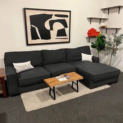 Ashley Furniture Charcoal Gray Gamaliel 2-Piece Sectional Couch