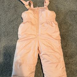 Pink Snow Overalls  Size 2T