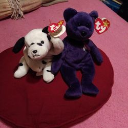 Original Beanie Babies Princess And Dotty