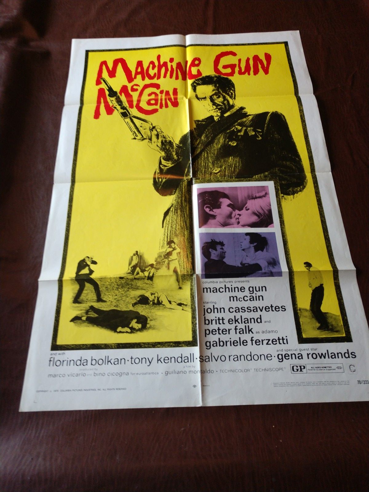 Vintage 1970 Machine Gun McCain movie poster
