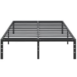 Queen Bed Frame, Durable Platform, Heavy Duty, No Box Spring Needed, Large Storage Space, Quiet, Black
