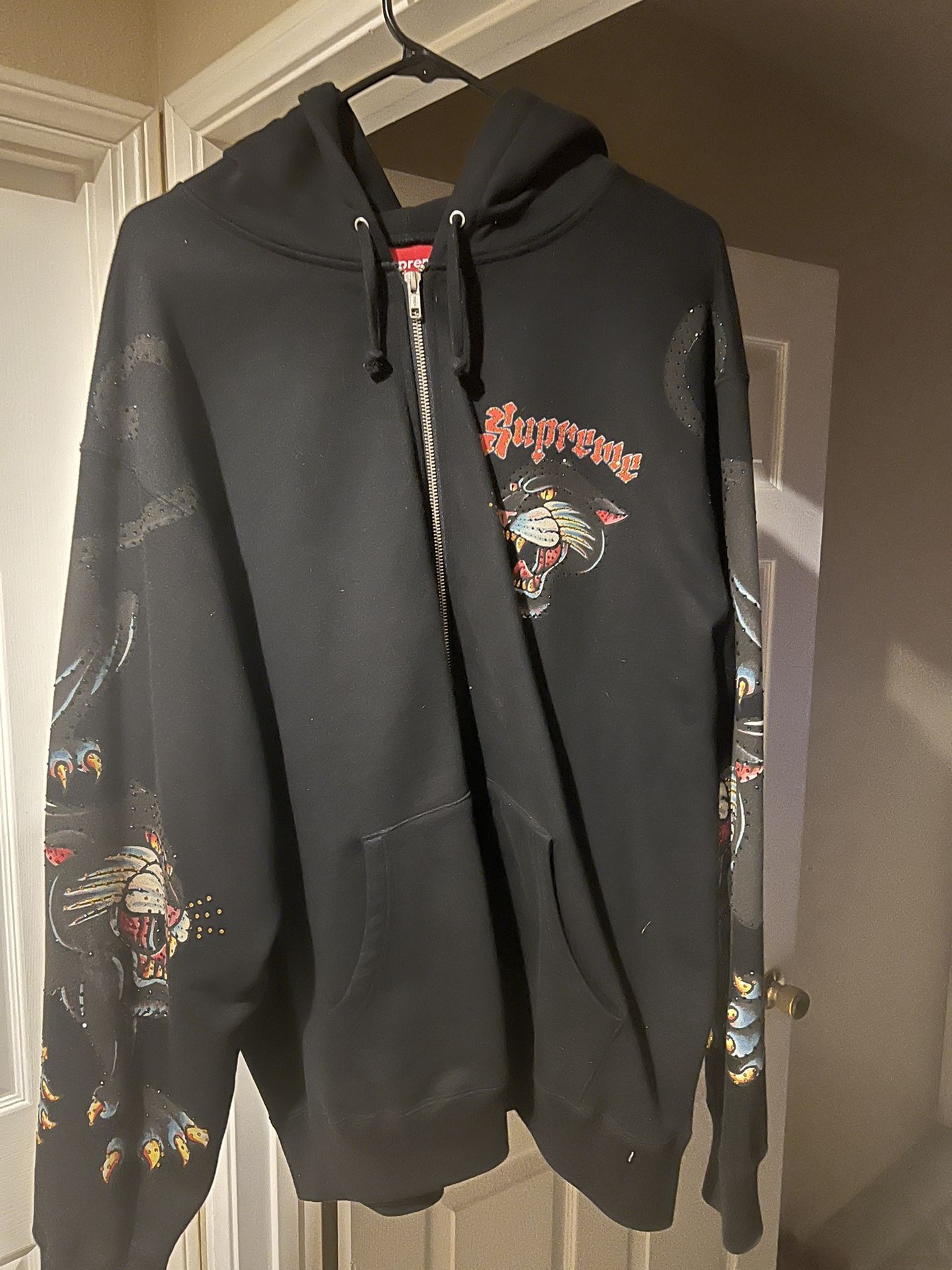 Panther Supreme Zip Up Sweater Supreme Panther Zip Up Hoodie