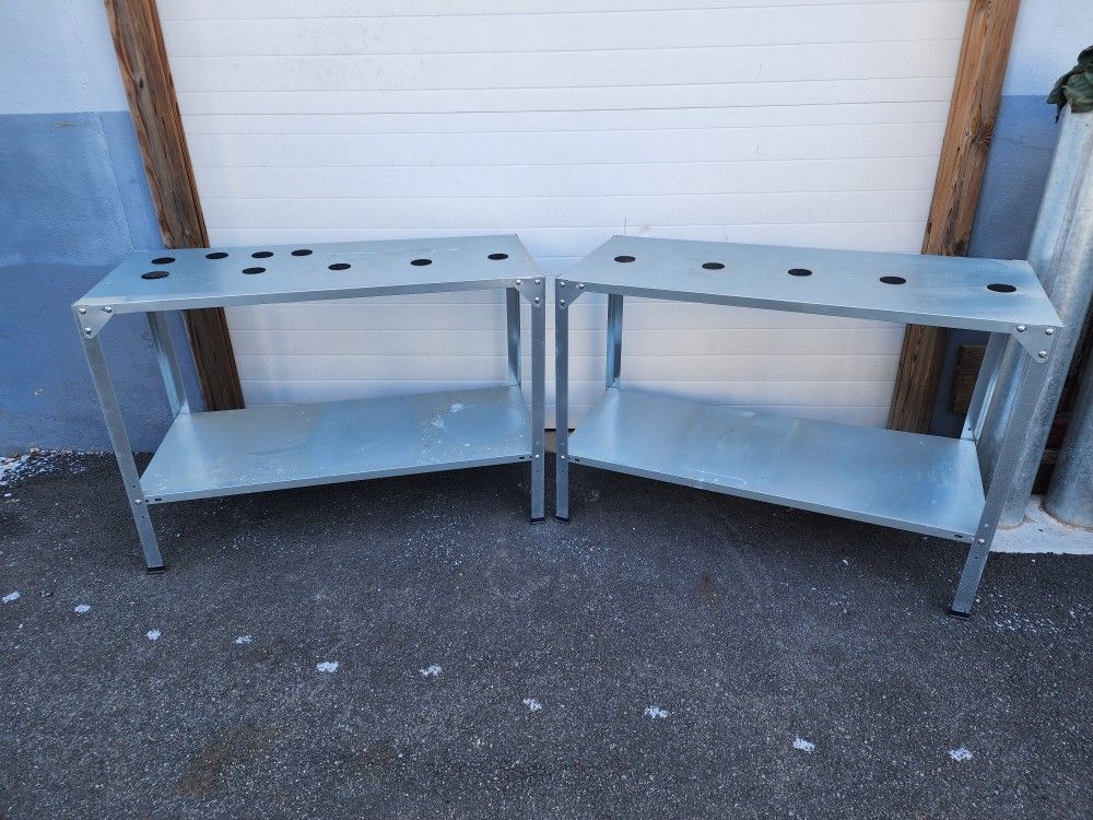 Tier light duty Galvanised Steel Greenhouse Potting/Work Bench,I have a total of 5 units at this moment $30 each, 2 Tier light duty Galvanised Steel