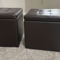TWO Ottomans/Storage Cubes 
