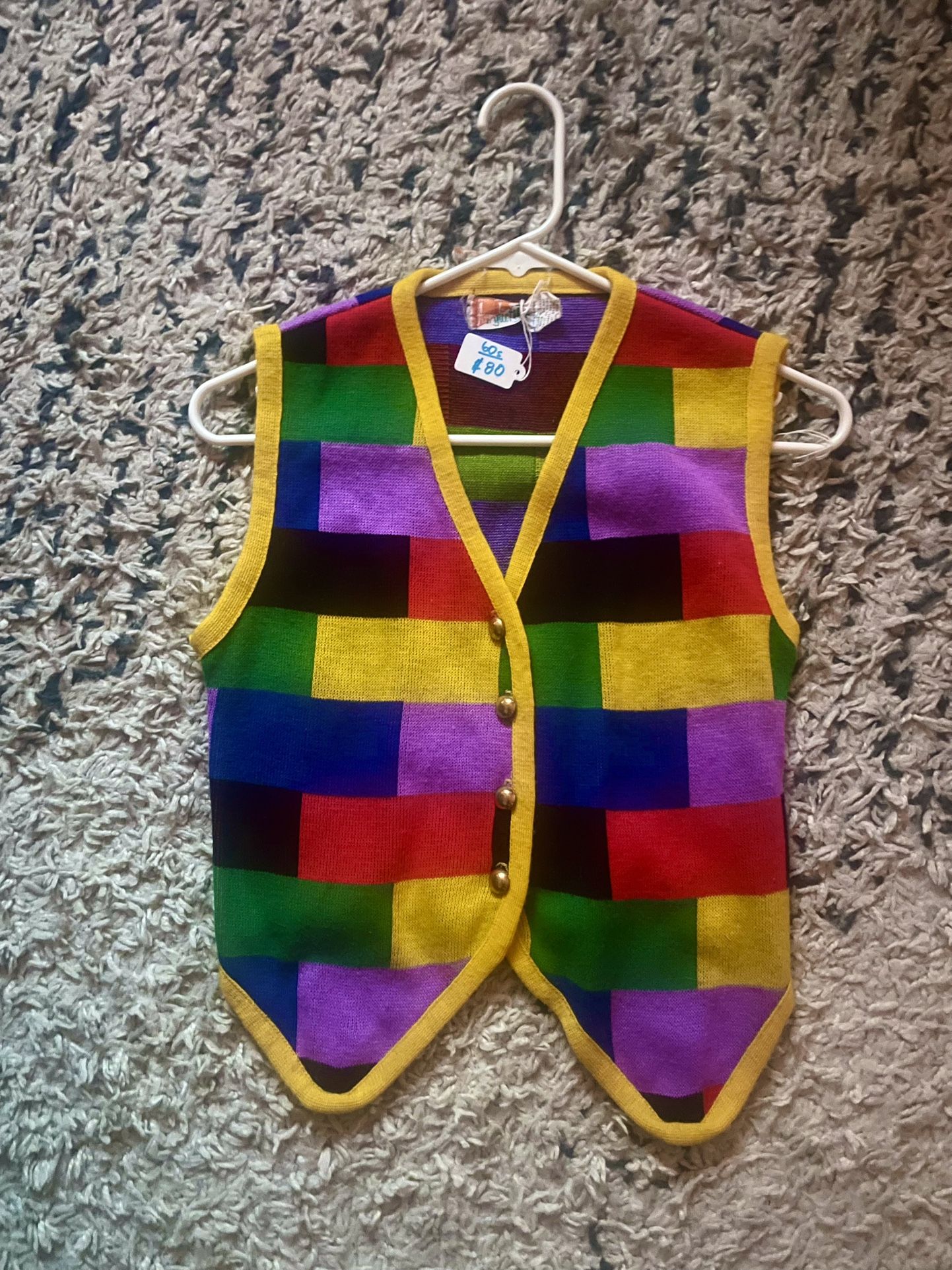 Colorful 60s Vintage Sweater Vest