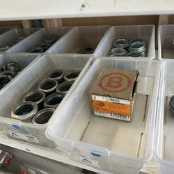 LOT* Metal Conduit Electrical Chase Nipples / Adapters / Threaded Hub / Clamps