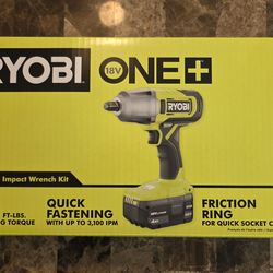 Brand NEW Ryobi 1/2" impact driver set with 4Ah battery and charger in box