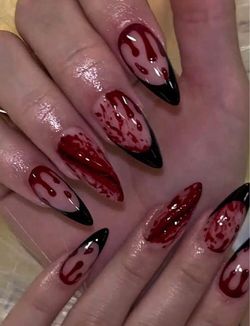 $10 Each Set-24pcs Halloween Long Press-On Nails