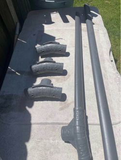 pool legs, cross bars, and connectors for various size pools