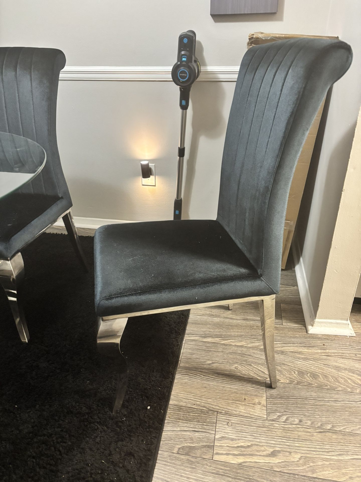 Black And Silver Dining Room Set