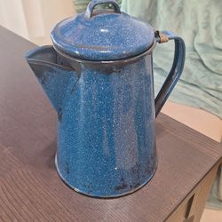 Vintage enamel kettle