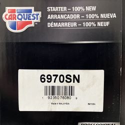 6970SN Carquest Professional Starter: New - Chevy GMC Hummer