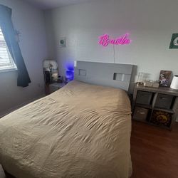 Modern White High-Gloss Bedroom Set – Excellent Condition