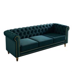 Chesterfield Velvet Sofa 84.65 Inch
