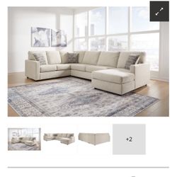 Sectional Sofa W/ Ottoman Beige. Need Gone ASAP  