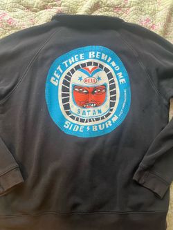 Sideburn Motorcycle Mag Black Quarter Zip Pullover