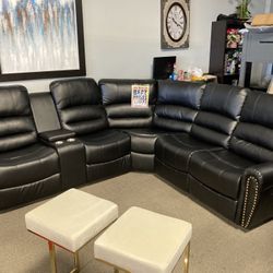 $1599 Black Reclining Sectional 🖤🔥