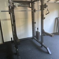 Vesta Fitness PRO SERIES Ultimate Half Rack Functional Trainer w/Smith Machine Bar | 320lb Stack | Gym Equipment | Fitness | Commercial | Squat Rack 