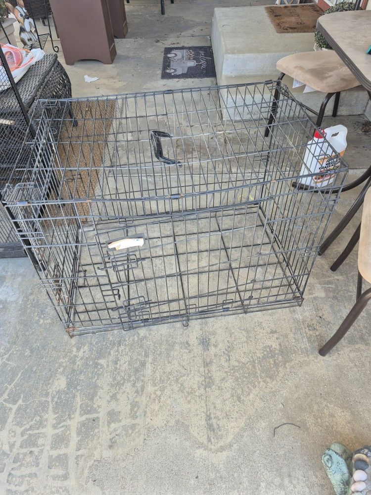 Large Dog Cage Two Doors