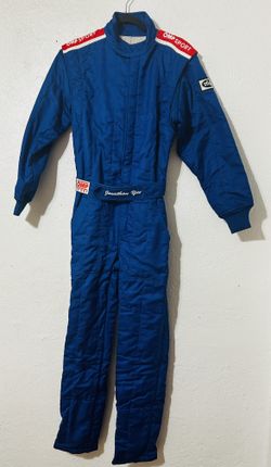 OMP Sport OS 20 Racing Suit Boot Cut Blue Nomex Fire Overalls Auto Men Small S