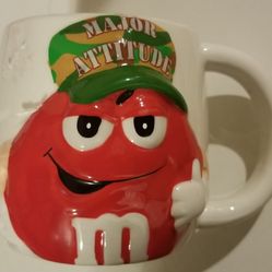 Major Attitude Red M&M Guy Coffee Mug