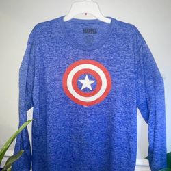 Marvel Captain America T Shirt Mens Size 2X (50-52)Blue Avengers Shield…(#19)
