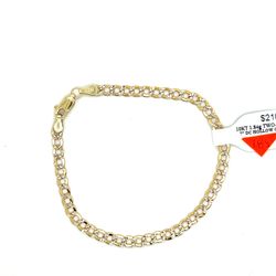 10kt Gold Hollow Cuban Bracelet 3.8mm 1.84grams 159299 2