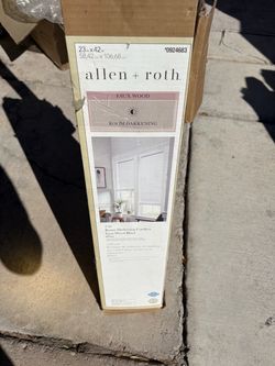 Allen + Roth Faux Wood Room Darkening Blind 23x42