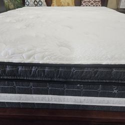 Brand new 13" thick medium firm queen pillowtop mattress