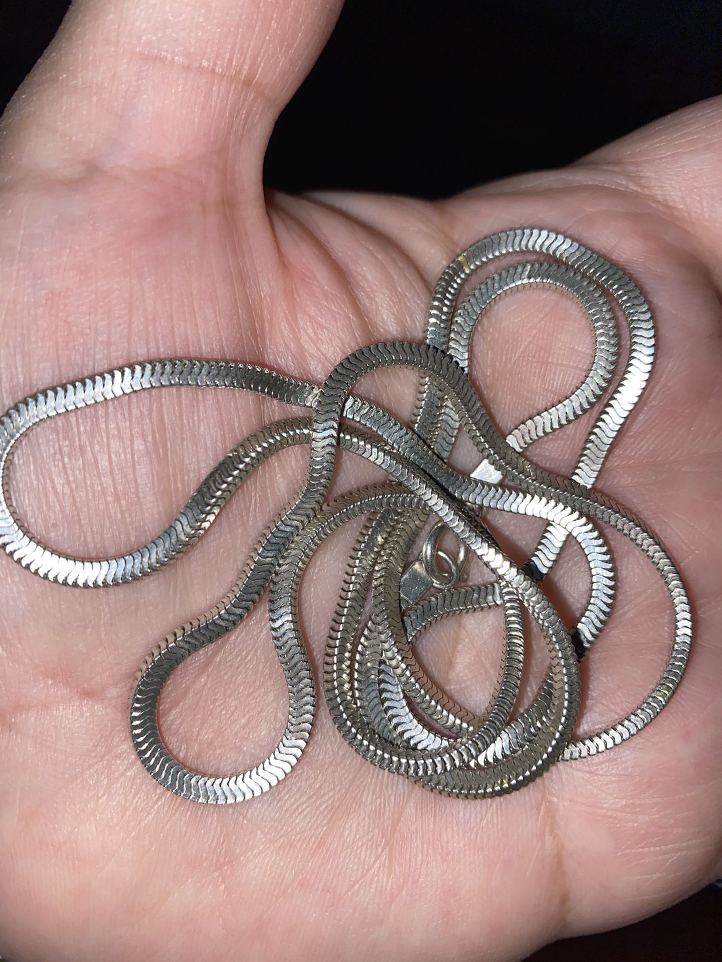 Silver chain 24 inches long 